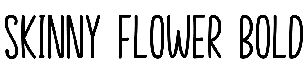 Skinny-Flower-Bold font family download free