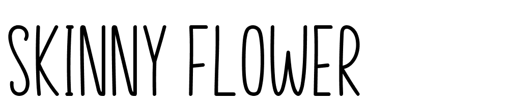 Skinny Flower font family download free