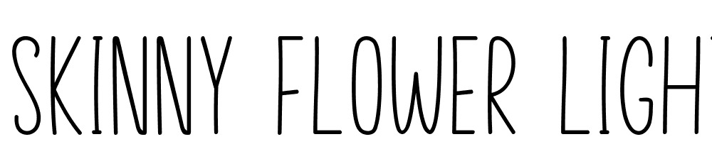 Skinny-Flower-Light font family download free