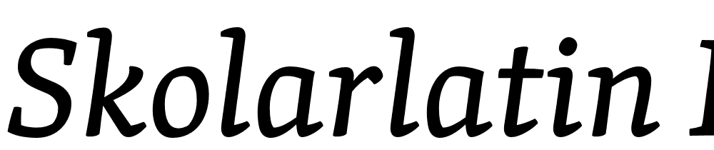SkolarLatin-Italic font family download free