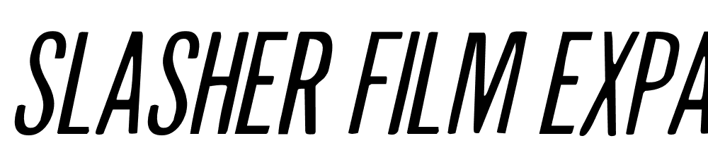 Slasher-Film-Expanded-Italic font family download free