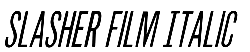 Slasher-Film-Italic font family download free