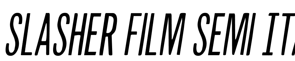 Slasher-Film-Semi-Italic font family download free