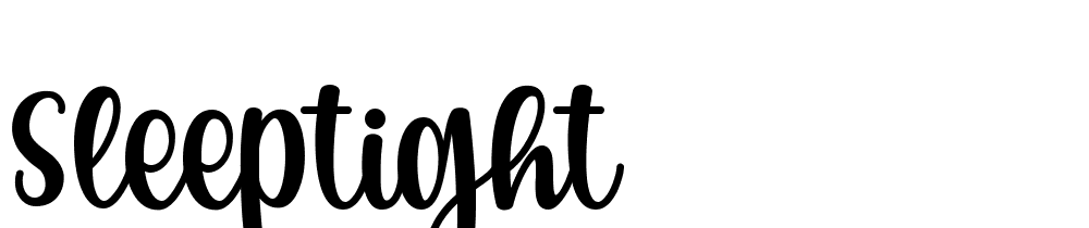 Sleeptight font family download free