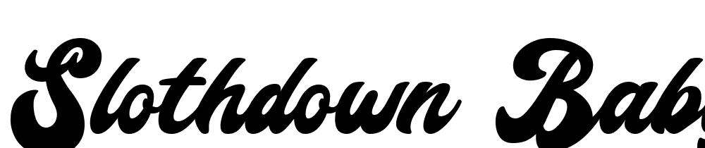 Slothdown Baby font family download free