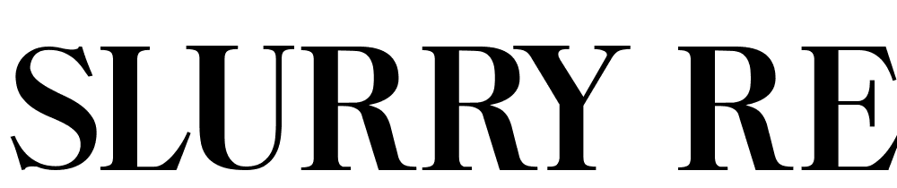 Slurry-Regular font family download free