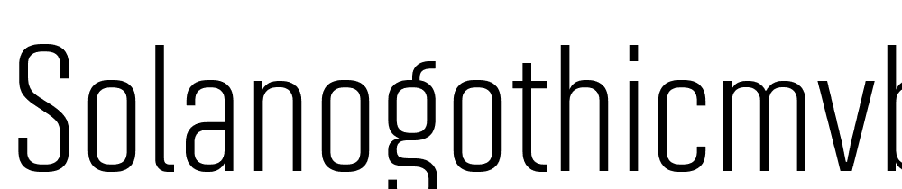 SolanoGothicMVB-Rg font family download free