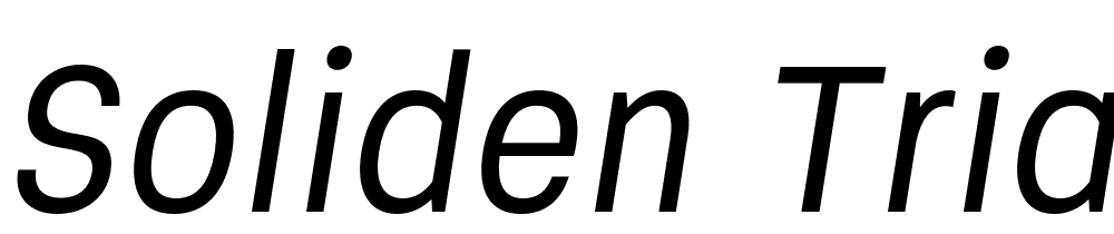 Soliden-Trial-Condensed-Oblique font family download free