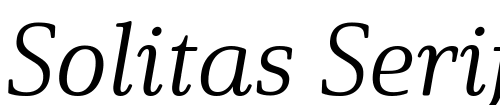 Solitas-Serif-Ext-Book-It font family download free