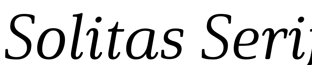 Solitas-Serif-Ext-Regular-It font family download free