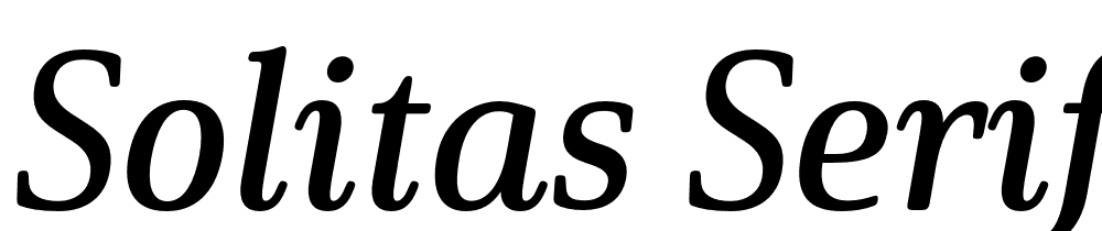 Solitas-Serif-Norm-Demi-It font family download free