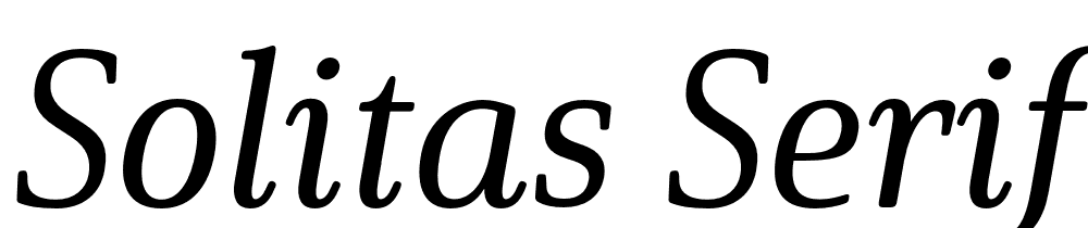 Solitas-Serif-Norm-Medium-It font family download free