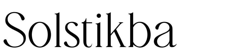 solstikba font family download free