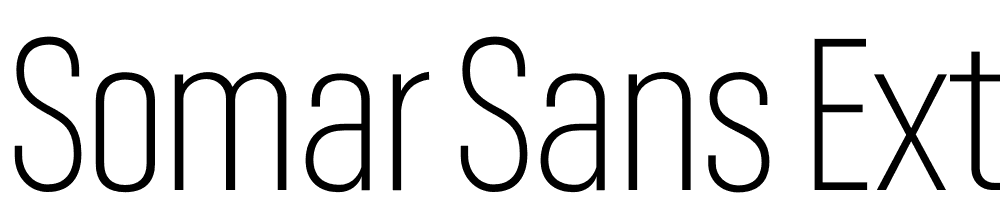 Somar-Sans-ExtraLight-Condensed font family download free