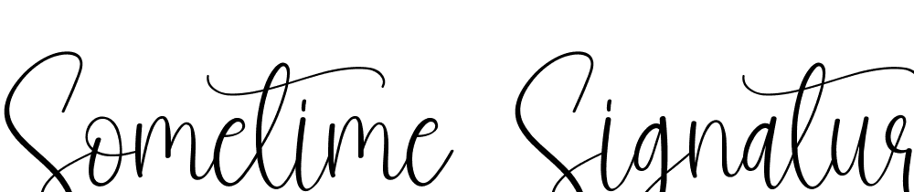 Sometime-Signature font family download free