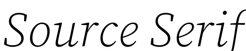 Source-Serif-4-Light-Italic font family download free