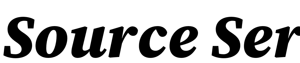 Source-Serif-4-SmText-Black-Italic font family download free