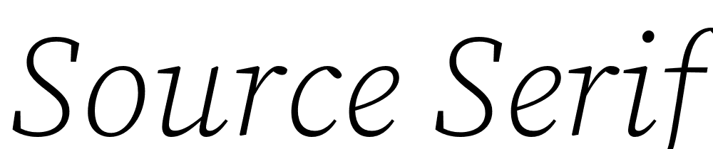 Source-Serif-Pro-Light-Italic font family download free