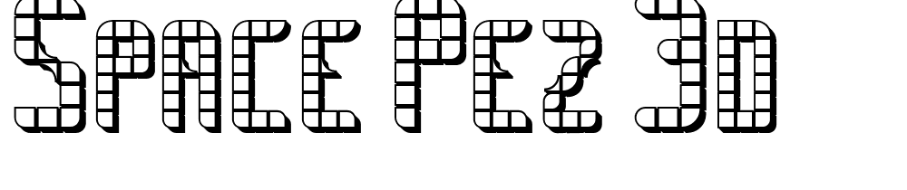 SPACE-PEZ-3D font family download free