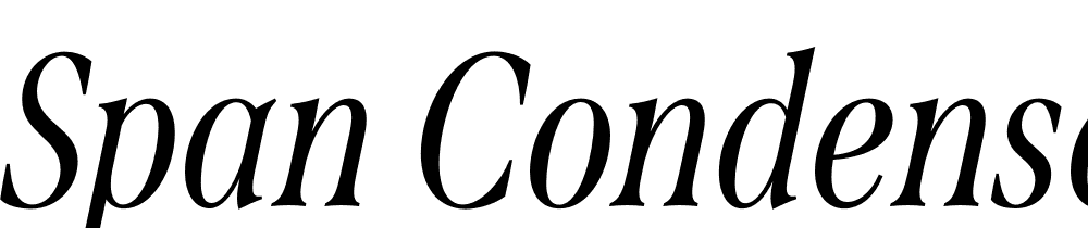 Span-Condensed-Regular-Italic font family download free