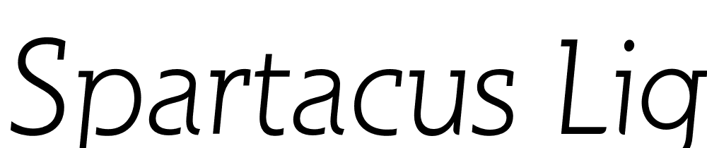 Spartacus-Light-Italic font family download free