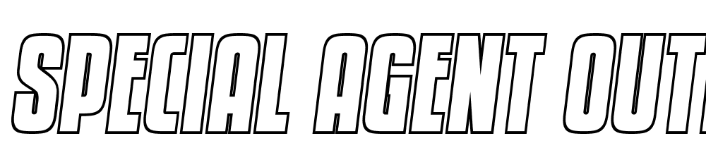 Special-Agent-Outline-SemiItal font family download free