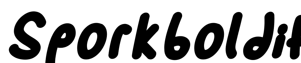 SporkBoldItalic font family download free