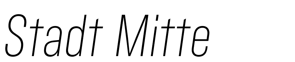 Stadt Mitte font family download free