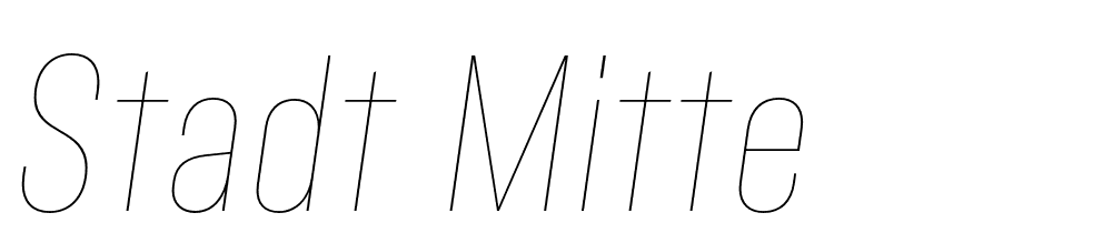 Stadt Mitte font family download free