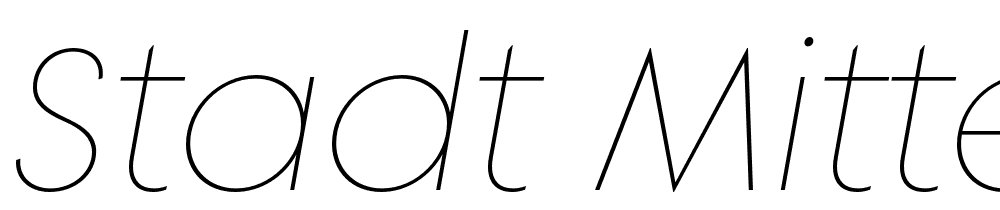 Stadt Mitte font family download free