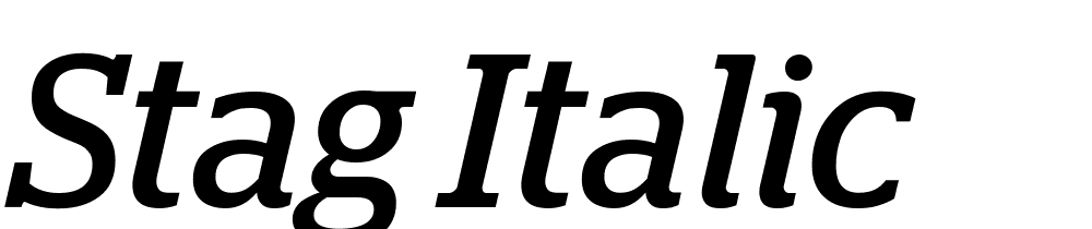 Stag-Italic font family download free