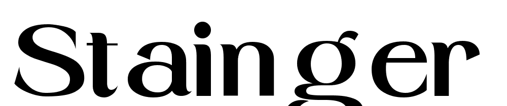 Stainger Personal Use font family download free