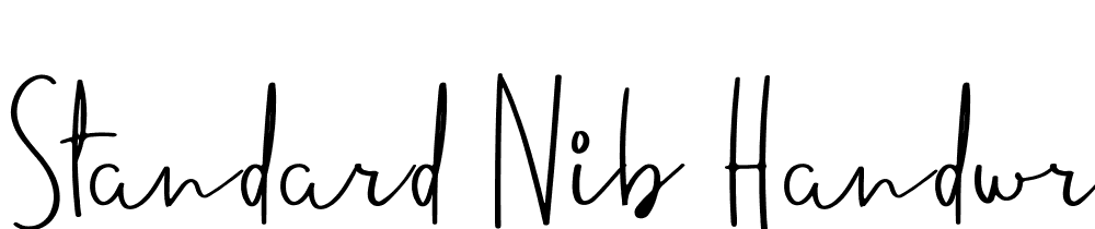 Standard Nib Handwritten font family download free