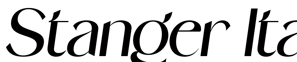 Stanger-Italic font family download free