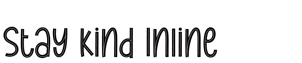 Stay-Kind-Inline font family download free