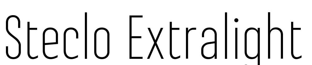 Steclo-ExtraLight font family download free