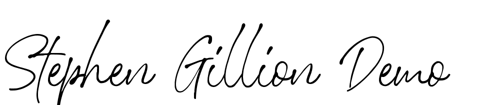 Stephen Gillion DEMO font family download free