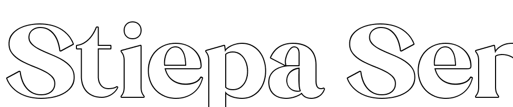 Stiepa Serif Outline font family download free