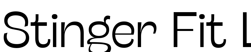 Stinger-Fit-Light font family download free