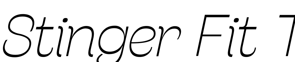 Stinger-Fit-Trial-Thin-Italic font family download free