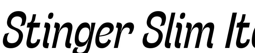 Stinger-Slim-Italic font family download free