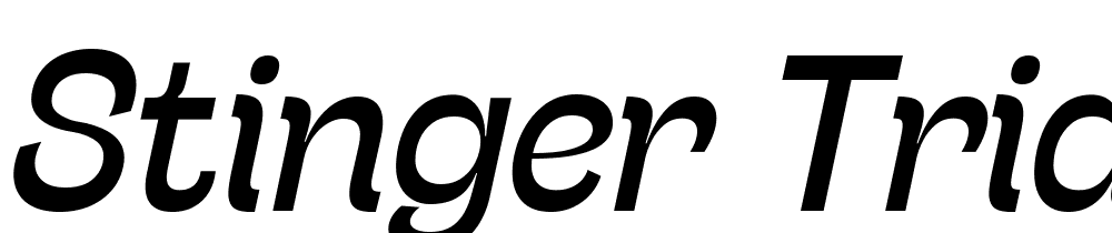 Stinger-Trial-Italic font family download free