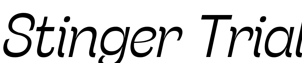 Stinger-Trial-Light-Italic font family download free