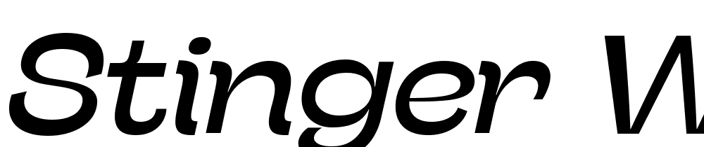 Stinger-Wide-Trial-Italic font family download free