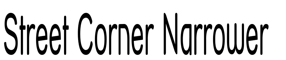 Street-Corner-Narrower font family download free