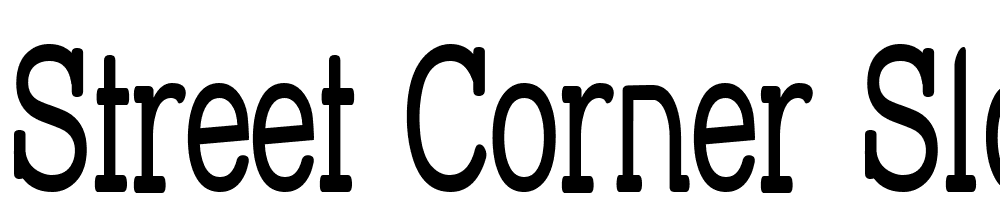 Street Corner Slab Narrow font family download free