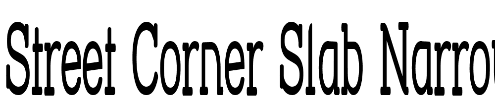 Street-Corner-Slab-Narrower font family download free