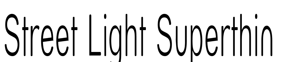 Street-Light-SuperThin font family download free