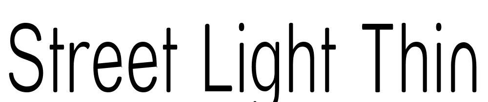 Street-Light-Thin font family download free