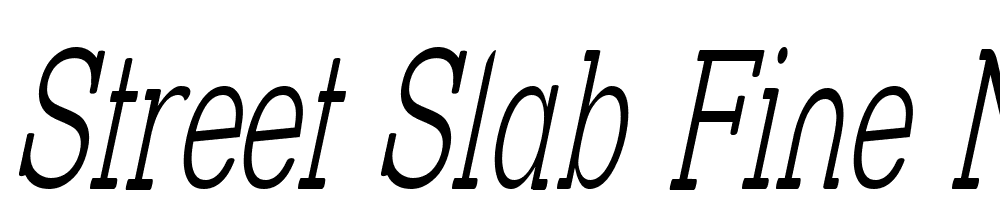 Street-Slab-Fine-NarrowItalic font family download free